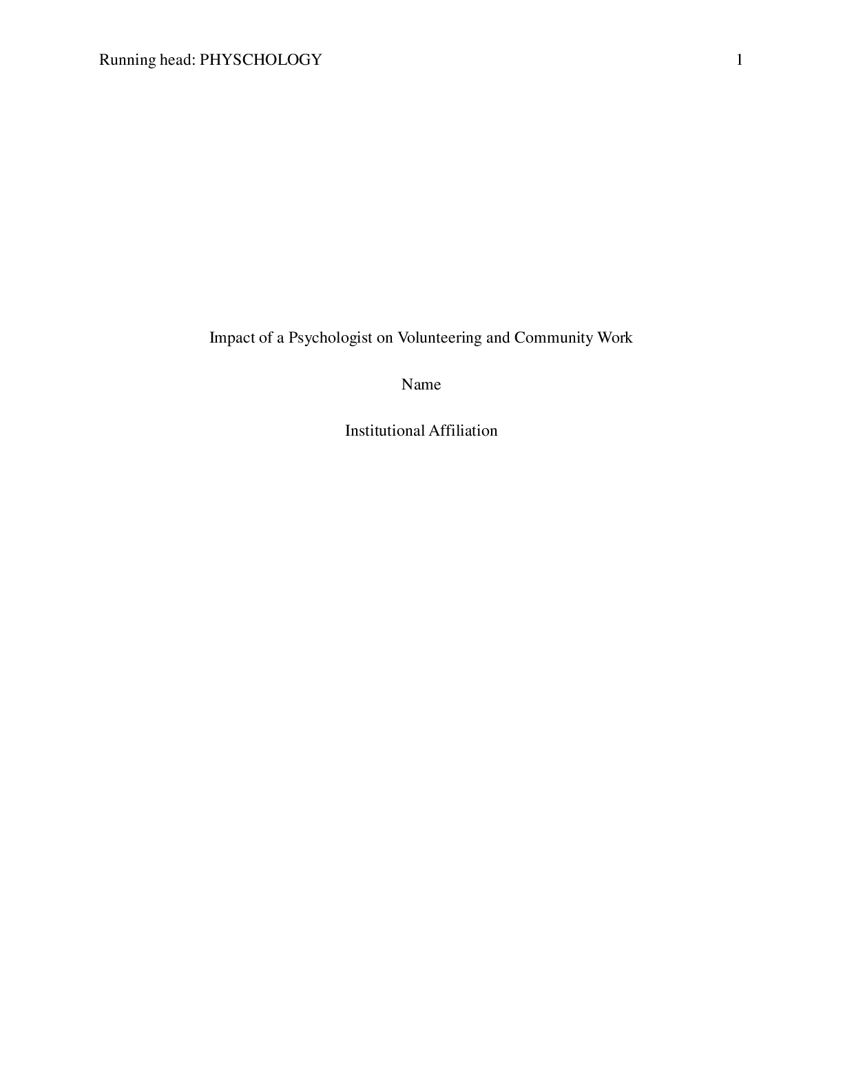 Preview image for Impact of a Psychologist on Volunteering and Community Work